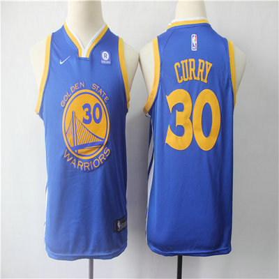 Youth Warriors 30 Stephen Curry Blue Youth Nike Swingman Jersey