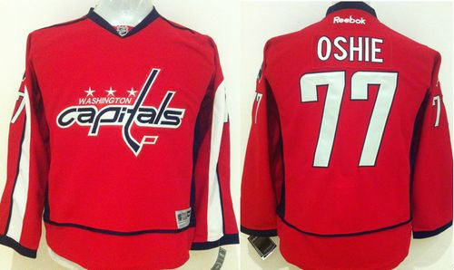 Youth Washington Capitals 77 T.J Oshie Red NHL Jersey