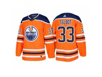 adidas Cam Talbot Edmonton Oilers #33 Orange 2018 New Season Team Home Jersey