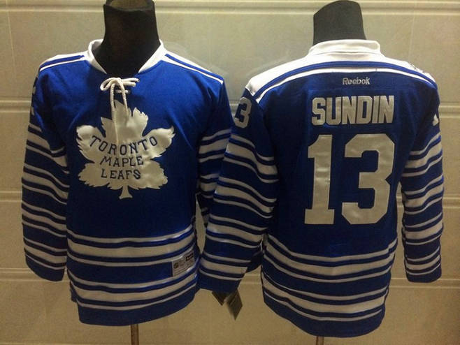 kid Toronto Maple Leafs 13 Mats Sundin 2014 Winter Classic Blue Jersey