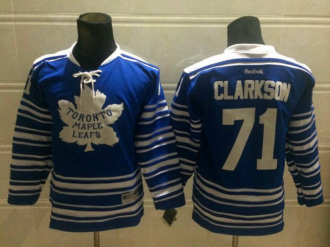 kid Toronto Maple Leafs 71 David Clarkson 2014 Winter Classic Blue NHL Jersey