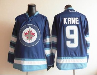 kids 2011 new Winnipeg Jets 9# Evander Kane blue jerseys