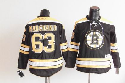 kids Boston Bruins 63# marchand black jersey