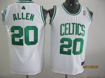 kids Boston Celtics #20 Ray Allen   White Greenm Number Jersey