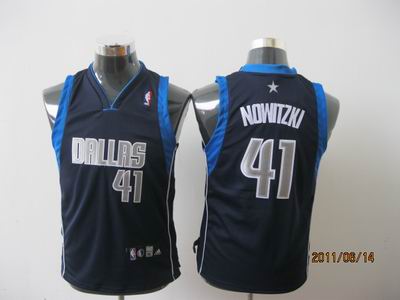 kids Dallas Mavericks 41# Dirk Nowitzki BLUE