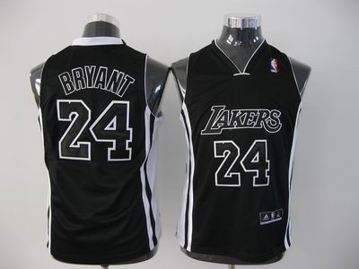 kids Los Angeles Lakers #24 Kobe Bryant Black jersey