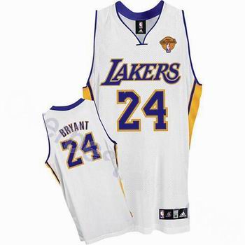 kids Los Angeles Lakers #24 Kobe Bryant Stitched Replithentic White Jersey with 2010 Finals Jersey