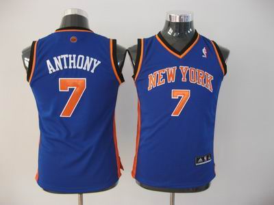 kids New york Knicks Jersey 7 Anthony Blue
