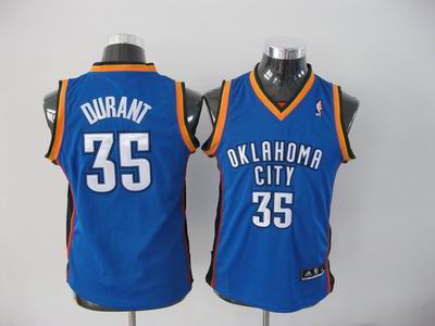 kids Oklahoma City Thunder #35 Kevin Durant jerseys blue