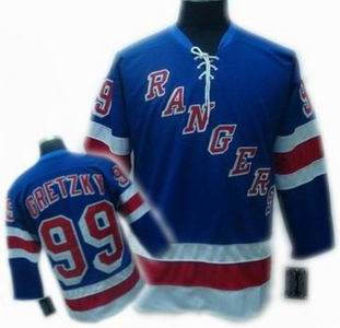 kids RBK hockey jerseys NY Rangers 99# GRETZKY BLUE