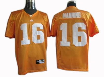 ncaa Tennessee Volunteers Adidas #16 Peyton Manning Orange Football Jersey