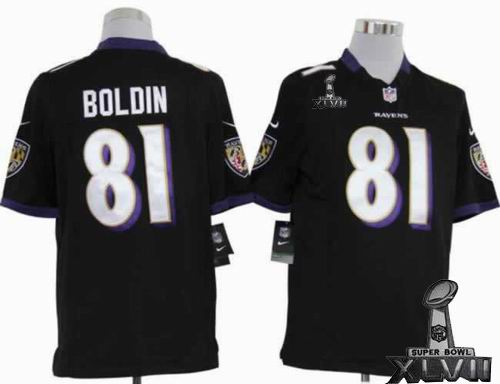 nike Baltimore Ravens #81 Anquan Boldin black game 2013 Super Bowl XLVII Jersey
