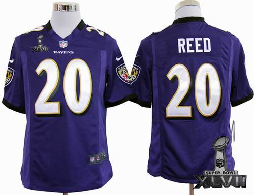 nike Baltimore Ravens 20# Ed Reed purple game 2013 Super Bowl XLVII Jersey