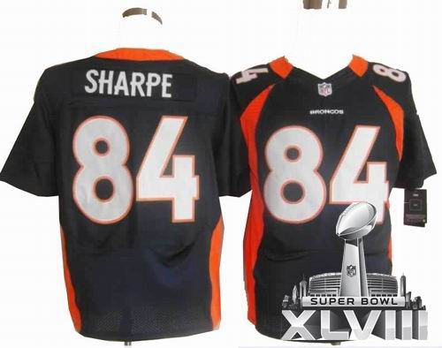 nike Denver Broncos #84 Shannon Sharpe blue elite 2014 Super bowl XLVIII(GYM) Jersey