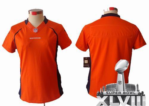 women 2012 Nike Denver Broncos blank orange limited 2014 Super bowl XLVIII(GYM) Jersey