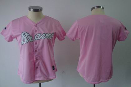 women Atlanta Braves blank pink Jersey