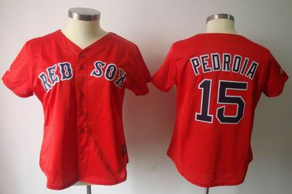 women Boston Red Sox #15 Dustin Pedroia red  jersey