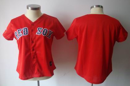women Boston Red Sox blank red Jersey
