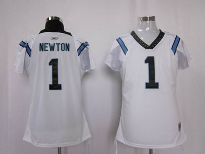 women Carolina Panthers #1 newton  white color jersey