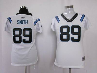 women Carolina Panthers #89 smith  white color jersey