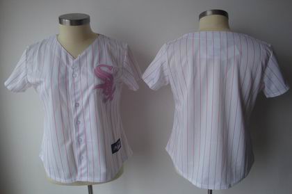 women Chicago White Sox BLANK white pink strip
