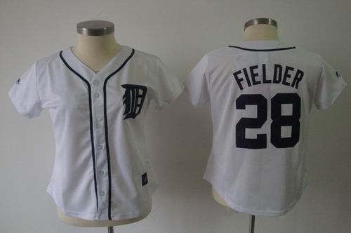 women Detroit Tigers #28 Prince Fielder white Jersey