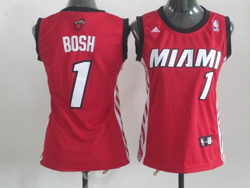 women Miami Heat 1# Chris Bosh red jerseys