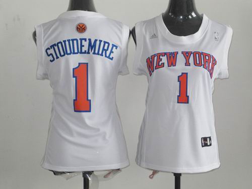 women NY Knicks #1 Amare Stoudemire white jerseys