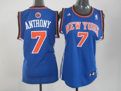 women New york Knicks Jersey 7 Anthony blue jerseys