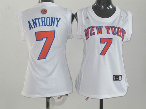 women New york Knicks Jersey 7 Anthony white jerseys