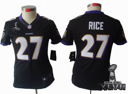 women Nike Baltimore Ravens #27 Ray Rice black limited 2013 Super Bowl XLVII Jersey