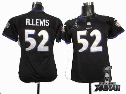 women Nike Baltimore Ravens #52 Ray Lewis black game 2013 Super Bowl XLVII Jersey