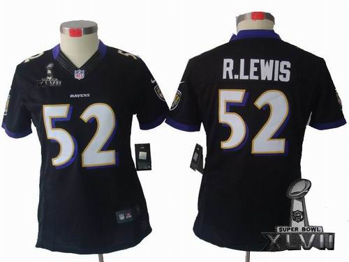 women Nike Baltimore Ravens #52 Ray Lewis black limited 2013 Super Bowl XLVII Jersey
