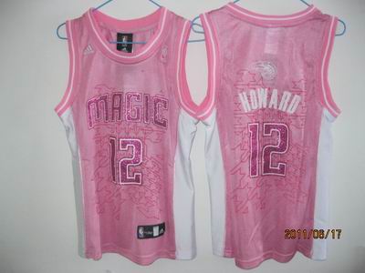 women Orlando Magic 12# Dwight Howard pink jersey