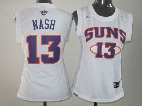 women Phoenix Suns 13# S.Nash white Jersey