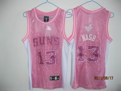 women Phoenix Suns 13# Steve Nash pink jersey