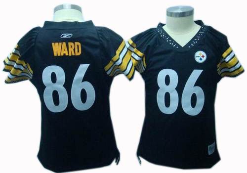 women Pittsburgh Steelers #86 Hines Ward jersey black