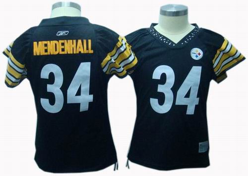 women Pittsburgh Steelers 34# Rashard Mendenhall Jersey black