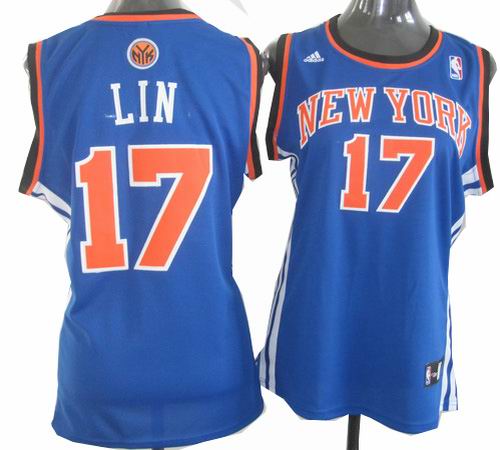 women new york knicks #17 jeremy lin BLUE jerseys