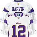 youth 12# Percy Harvin White Minnesota Vikings 50th Anniversary Patch Jersey