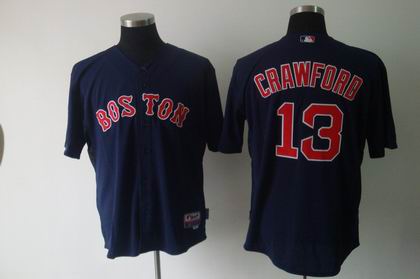 youth Boston Red Sox #13 Carl Crawford d.k blue Baseball Jersey
