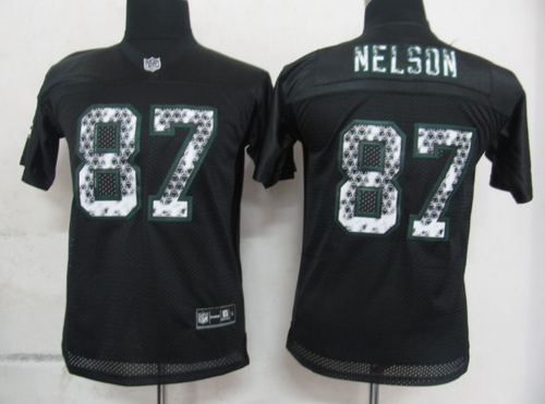 youth Green Bay Packers #87 Jordy Nelson Black United Sideline Jersey