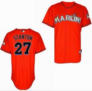 youth Miami Marlins 27# Mike Stanton orange Cool Base Jersey