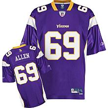 youth Minnesota Vikings 69# Jared Allen Purple