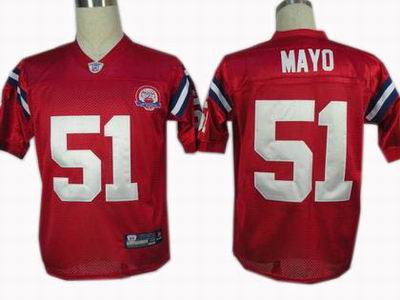 youth New England Patriots #51 Jerod Mayo jerseys red 50th
