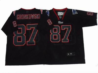youth New England Patriots #87 Rob Gronkowski Lights Out Black Jerseys