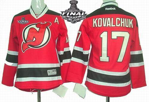 youth New Jersey Devils #17 Ilya Kovalchuk red 2012 Stanley cup jerseys