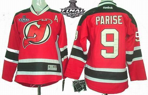 youth New Jersey Devils #9 Zach parise red 2012 Stanley cup jerseys
