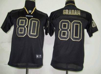 youth New Orleans Saints 80 Graham Lights Out Black Jerseys