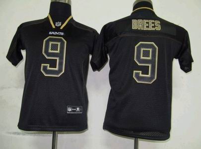 youth New Orleans Saints 9 Brees Lights Out Black Jerseys